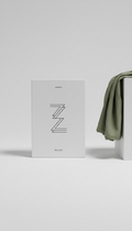 Black graphic packaging box for menswear