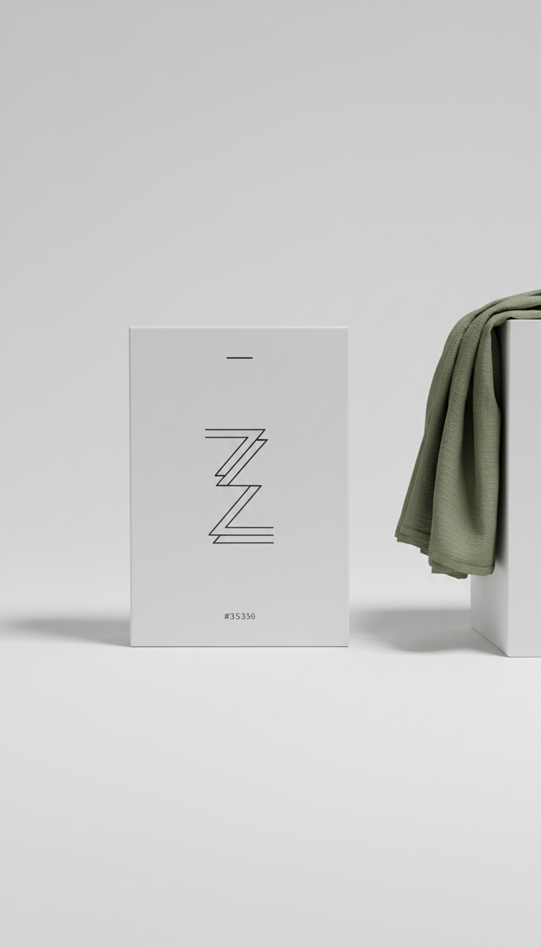 Black graphic packaging box for menswear
