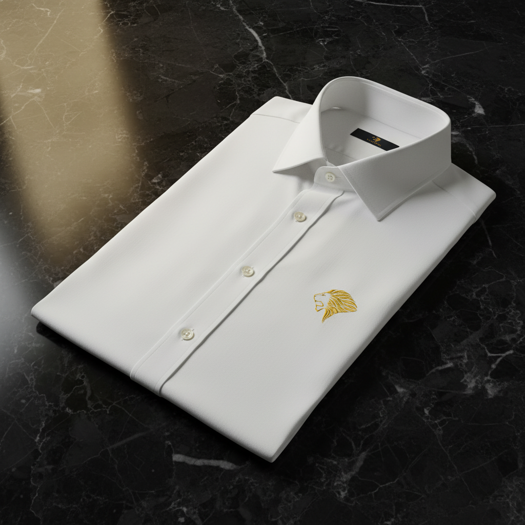 Luxury Shirt Flat Lay on Marble