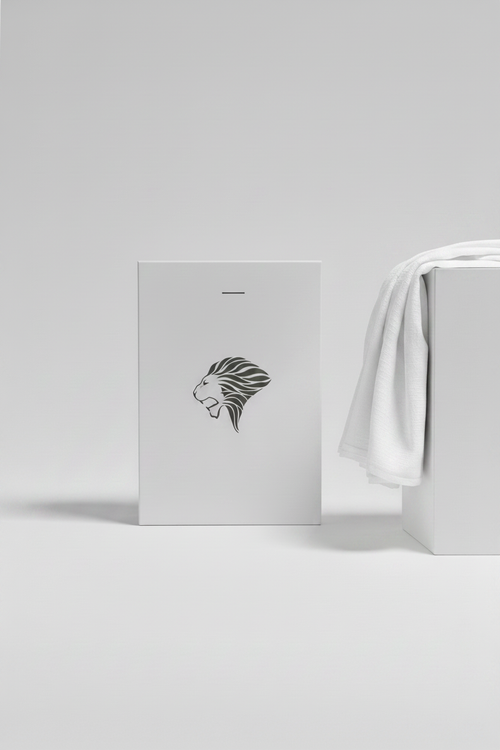 White Fabric Lion Box
